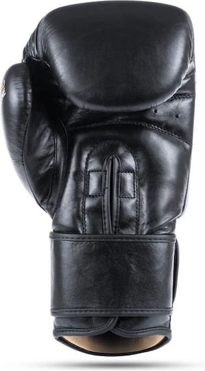 DBX Bushido Mănuși de Box din Piele pentru Competiție Negre