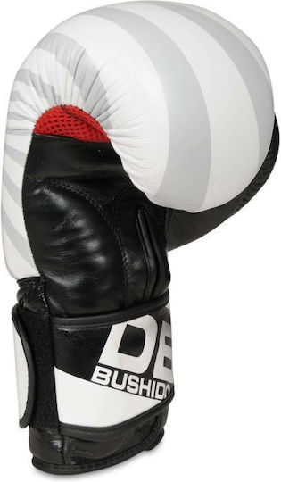 DBX Bushido Boxhandschuhe Leder für Kampf Weiß