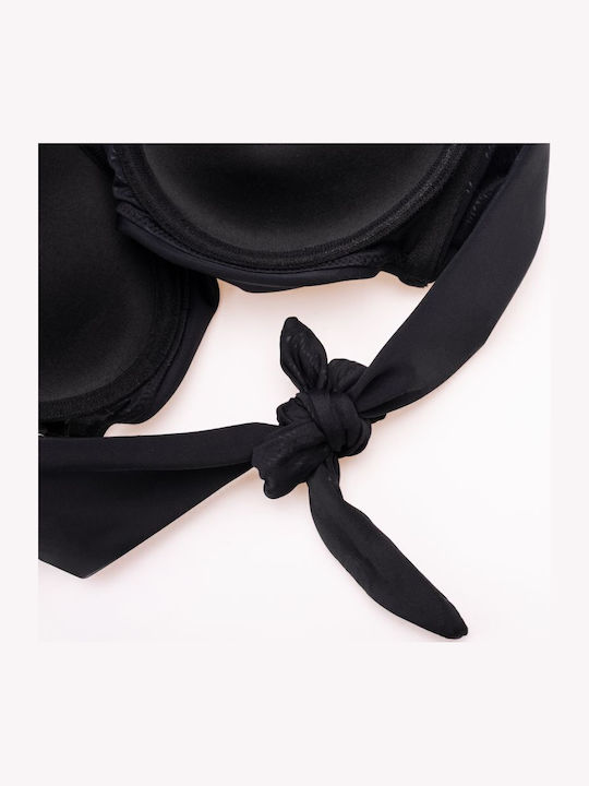 Strapless Bikini Top Μαύρο