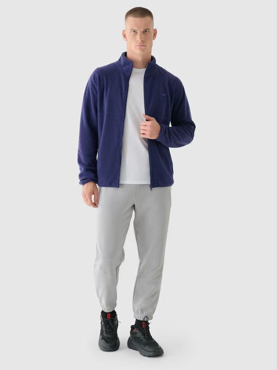 Men's Fleece Cardigan Purple