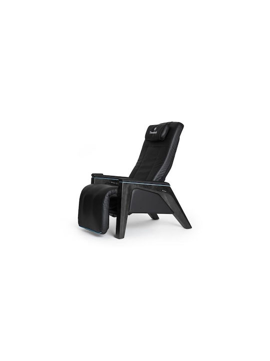 Relaxsessel Friseurwaschbecken aus echtem Leder Schwarz 114x76x124cm