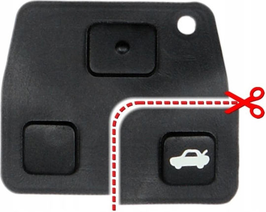 Silicone Button Membrane Car Key Cover Case Compatible With Toyota 3-Button Yaris Avensis Corolla Rav4