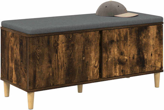 Entry Furniture with Bench Smoked Oak 60x38x46cm