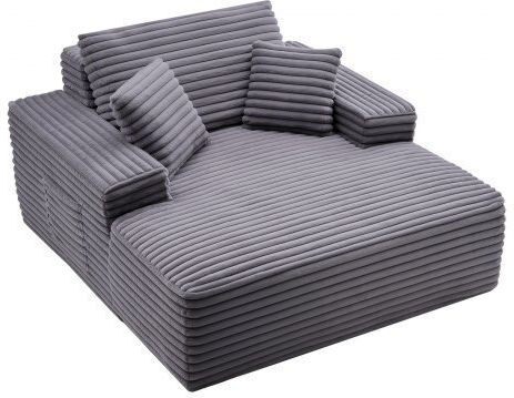 Vielseitiger Sitzsack & Pouf Bett Grau 170x124x70cm