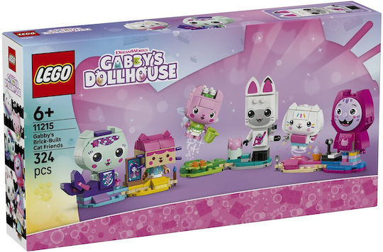 LEGO Gabby's Dollhouse Gabby's Brick-Built Cat Friends за 6+ години 324 броя