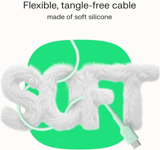 Green Cell USB 2.0 Cable USB-C male - USB-C 100W Green 1.2m