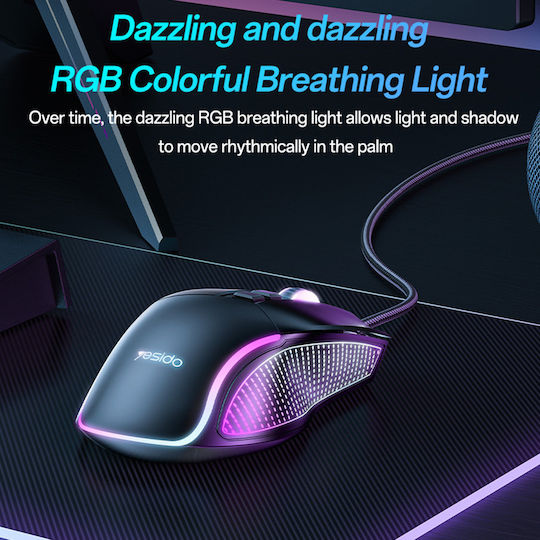 Yesido KB20 Gaming Maus 7200 DPI Schwarz