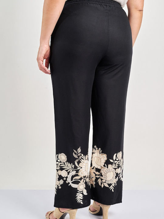 Femei Din material textil Pantaloni cu elastic Floral Floral Border