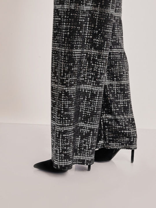 Femei Din material textil Pantaloni cu elastic Neagră cu Paiete