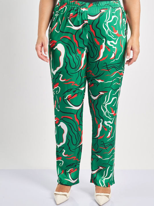Femei Floral Set cu Pantaloni cu elastic cu Croială Dreaptă Floral