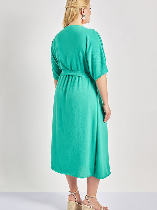 Rochii De Vară Pentru Femei Midi Rochie Wrap-Around Washed