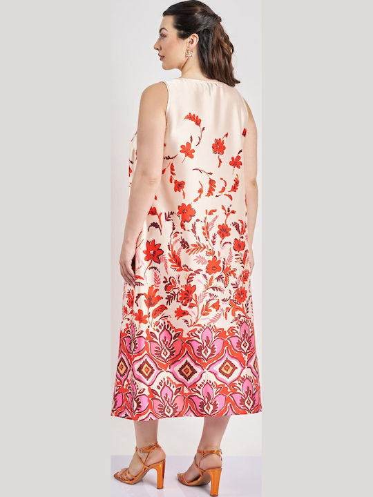 Rochie Maxi De Vară Din Satin Cu Imprimeu Floral