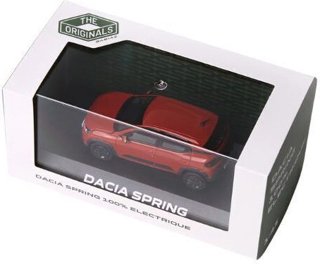 Dacia Spring 2025 Orange 1:43 Dealer Edition Toy Car Model