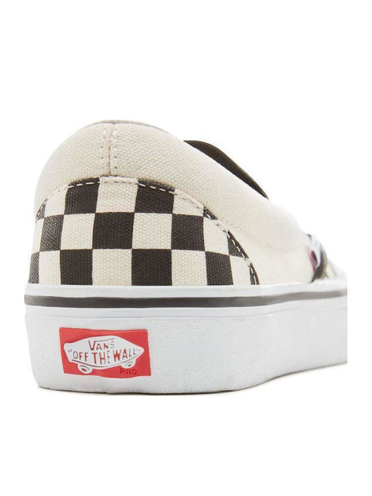 Checkerboard Πάνινα Ανδρικά Slip-On Λευκά