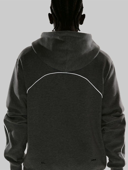 Hoodie Φούτερ με Κουκούλα Γκρι