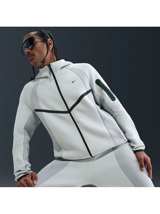 Tech Fleece Ζακέτα με Κουκούλα Γκρι