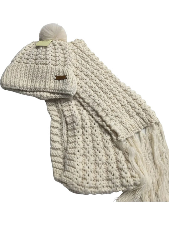 Beanie Frauen Beanie Gestrickt in Beige Farbe