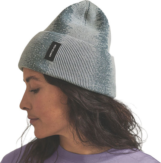Beanie Unisex Σκούφος με Rib Πλέξη σε Τιρκουάζ χρώμα
