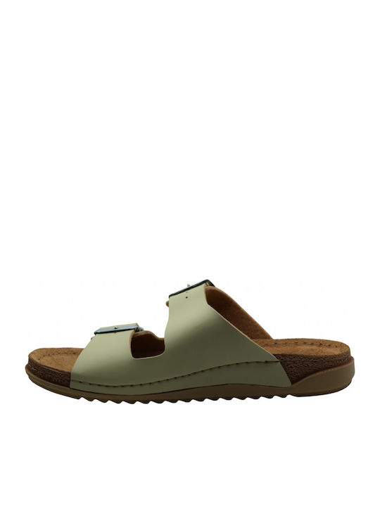 Women's Flat Sandals Anatomic in Green Color