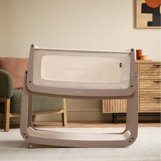 Snuz Wiege mit Matratze und Rädern Braun