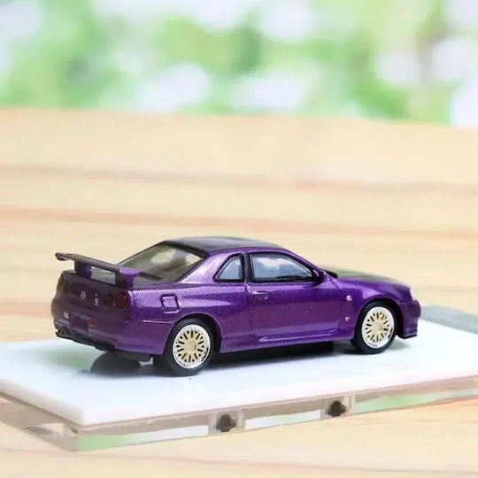 Nissan R34 V-spec Violet Car Model 1:64 Stance Hunter
