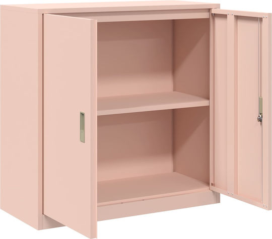 Ντουλάπι Γραφείου Μεταλλικό Ροζ 90x40x90cm