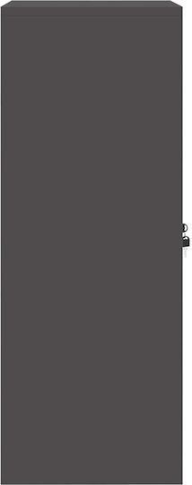 Kabinett Büro Black Velvet-Black Metal 60x40x105cm