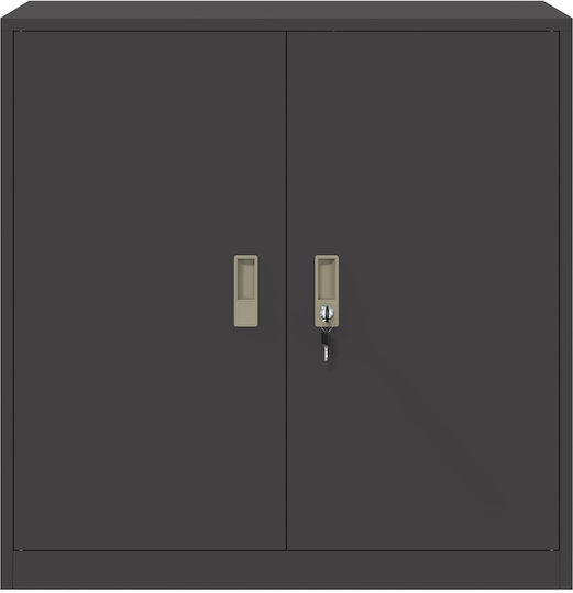 Dulap De Depozitare Pentru Birou Metalic Negru 90x40x90cm