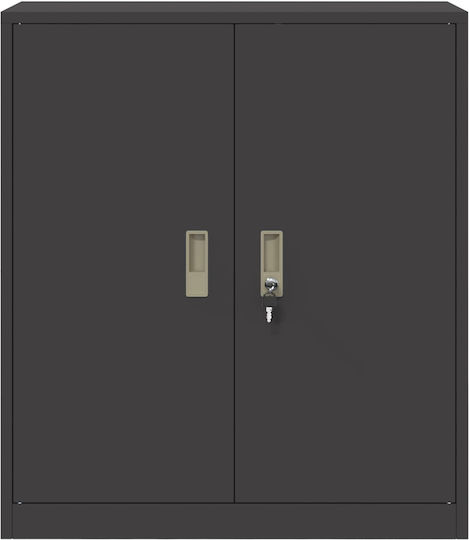 Метален Черен Офисен Шкаф 80x40x90см