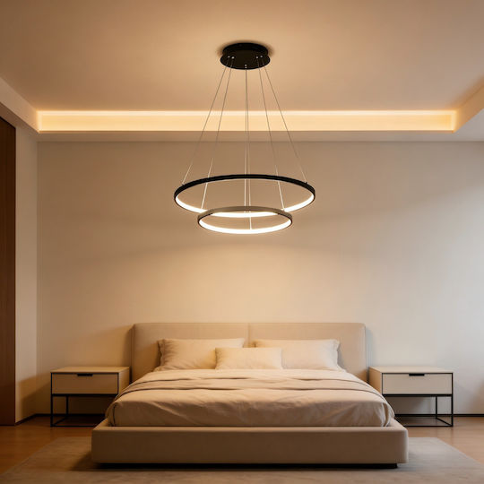 LED Κρεμαστό Φωτιστικό Μαύρο