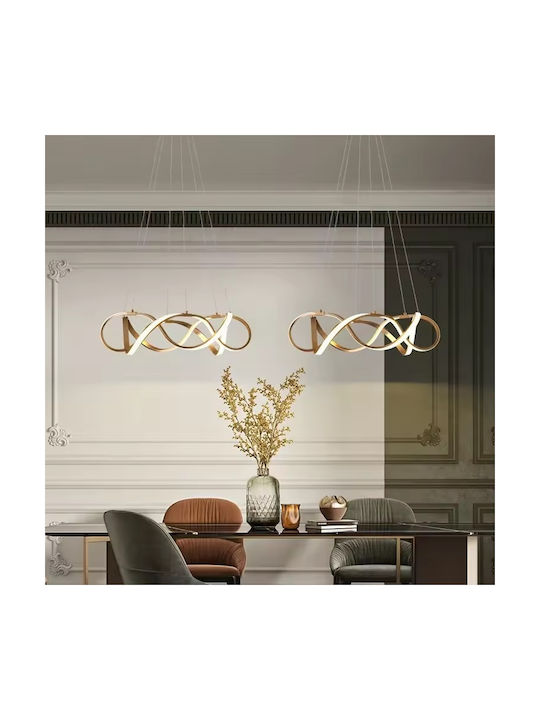 Adjustable Pendant Light Gold 55x55cm
