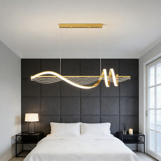 LED Κρεμαστό Φωτιστικό Χρυσό 100x100εκ. LED Κρεμαστό Φωτιστικό Χρυσό 100x100εκ.