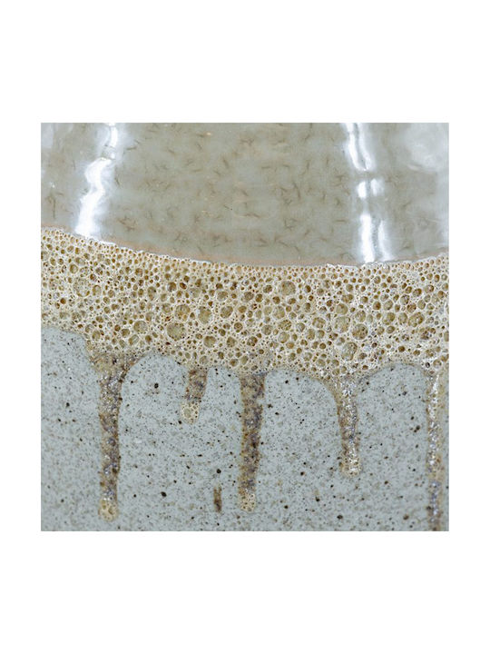 Artekko Διακοσμητικό Βάζο Κεραμικό Glazed Μπεζ Φ21xΥ60cm