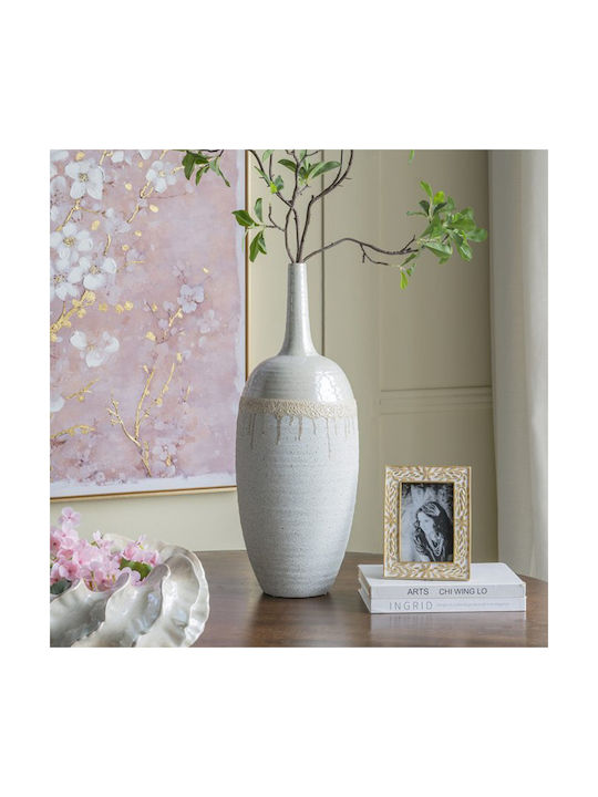 Artekko Διακοσμητικό Βάζο Κεραμικό Glazed Μπεζ Φ21xΥ60cm