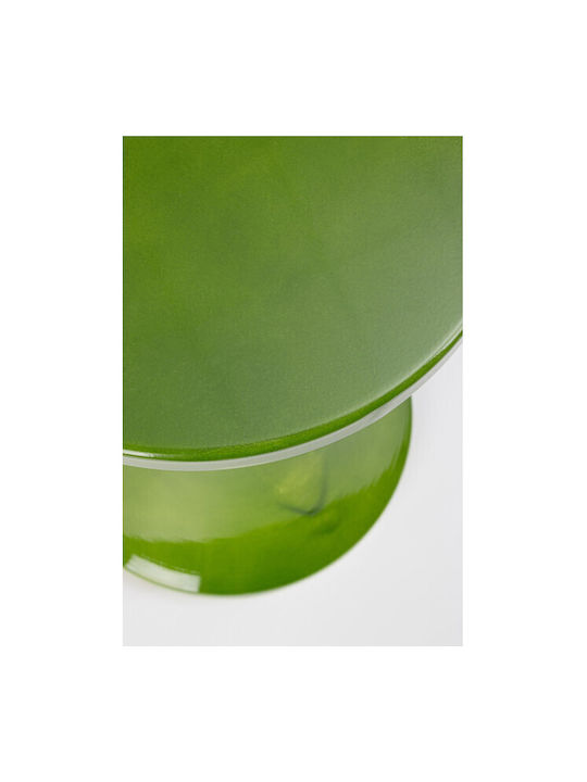 Round Side Coffee Table Hedym Metal Green W30xL30xH45cm