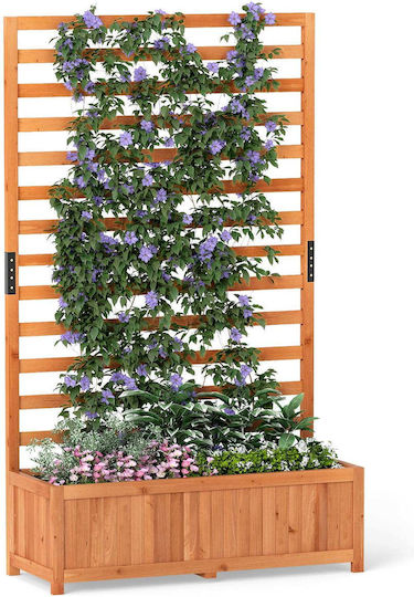 Costway Ζαρντινιέρα Ξύλινη Καφέ 150x34x90εκ.