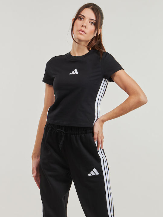 Essentials 3-Stripes Women's Athletic T-shirt Black