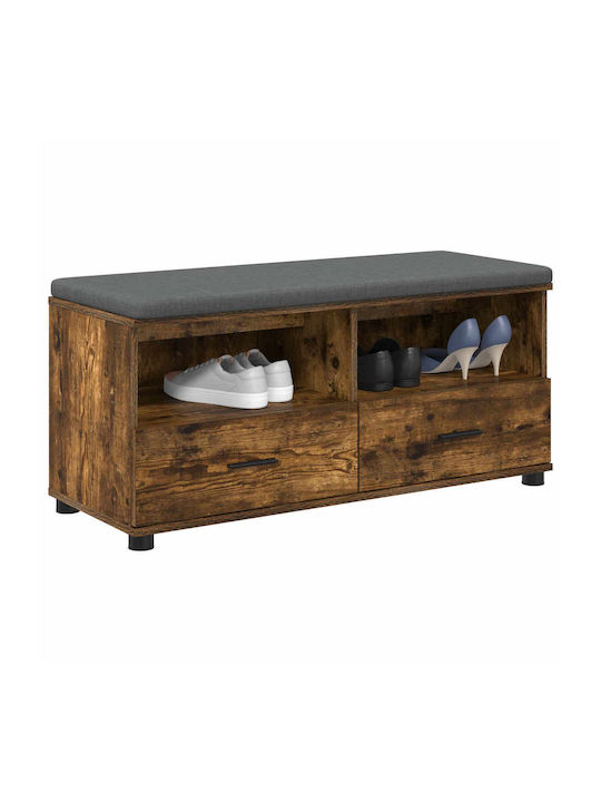 Entry Furniture with Bench Smoked Oak 100x38x46cm