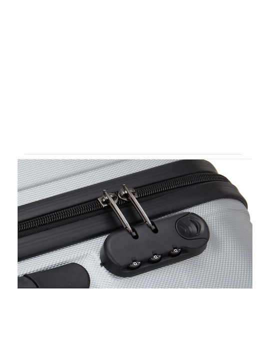Kourk Carry-On Cabin Hard Gray Suitcase With 4 Wheels Height 53cm
