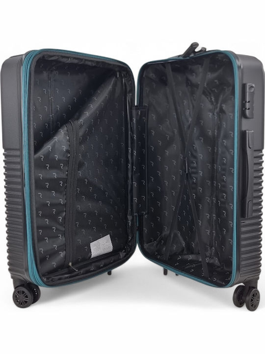Rain TnS Hart Reisekoffer Schwarz mit 4 Räder Set 3 Stück