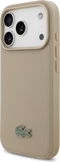 Lacoste Petit Pique Umschlag Rückseite Braun (iPhone 17 Pro)