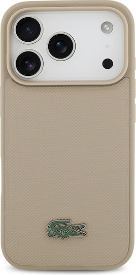 Lacoste Petit Pique Umschlag Rückseite Braun (iPhone 17 Pro)