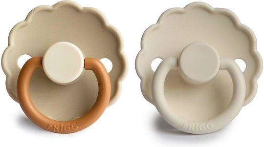 Frigg Daisy Πιπίλες Σιλικόνης Desert/Cream για 6-18 μηνών 2τμχ