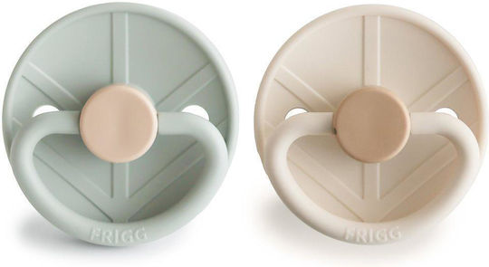 Frigg Little Viking Πιπίλες Σιλικόνης Sage/Cream για 6-18 μηνών 2τμχ