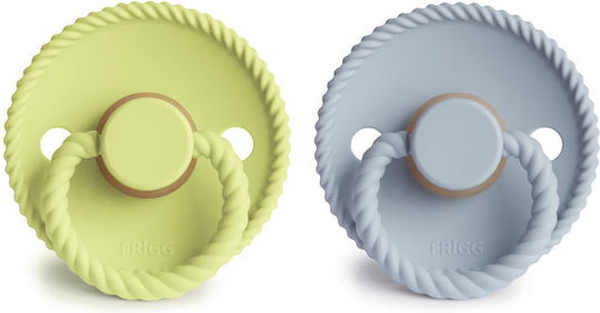 Frigg Rope Πιπίλες Καουτσούκ Green Tea/Powder Blue για 0-6 μηνών 2τμχ