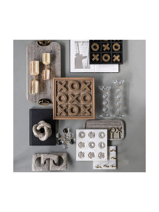 Artekko Marble Gray Marble Decorative Chain 26x10x2.5 Cm