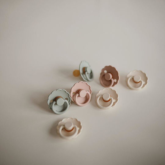 Frigg Daisy Πιπίλες Καουτσούκ Desert/Cream για 6-18 μηνών 2τμχ