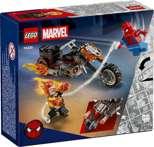 LEGO Marvel Spider-Man vs Ghost Rider Motorcycle for Ages 6+ 72 Pieces