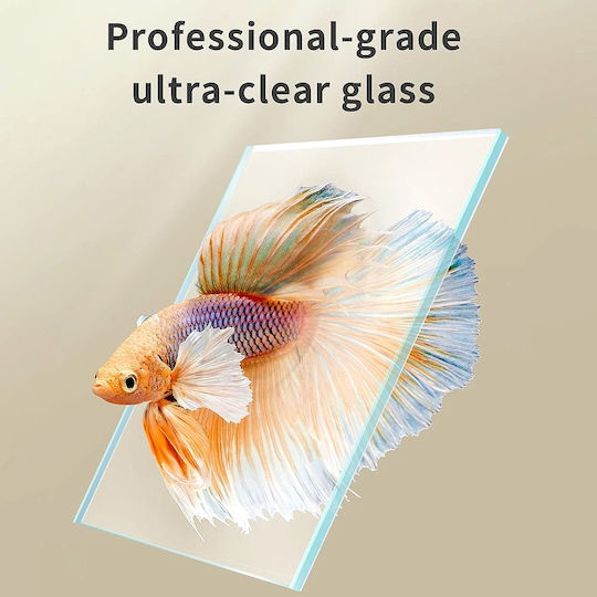 Aquarium 33 Liter Kunststoffrahmen & Deckel – Super Weiße Glas – M40,5xπ26xυ31cm – Glasdicke 4mm