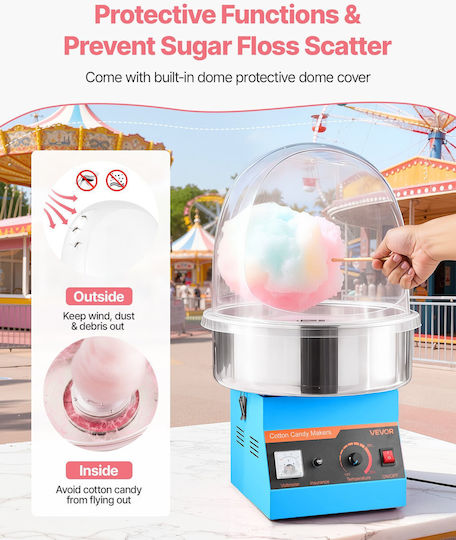 Vevor Candy Floss Maker 33.8cm Blue